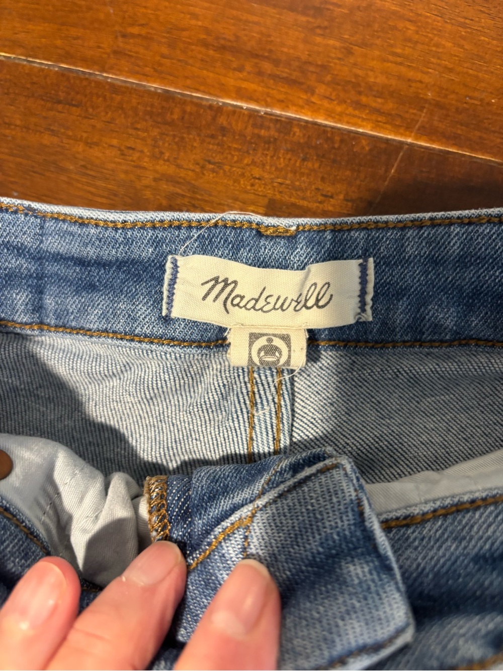 Madewell Curvy Stovepipe Straight Leg Blue Denim Jeans - Picture 4 of 5
